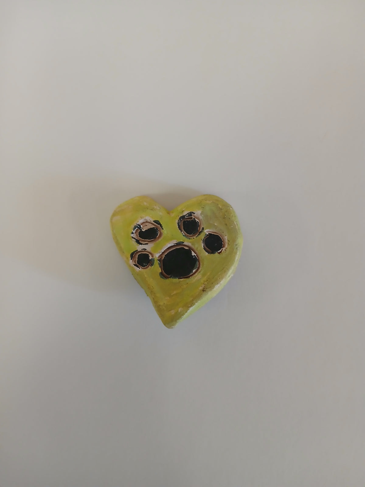 Pawprint Magnet: Heart Green