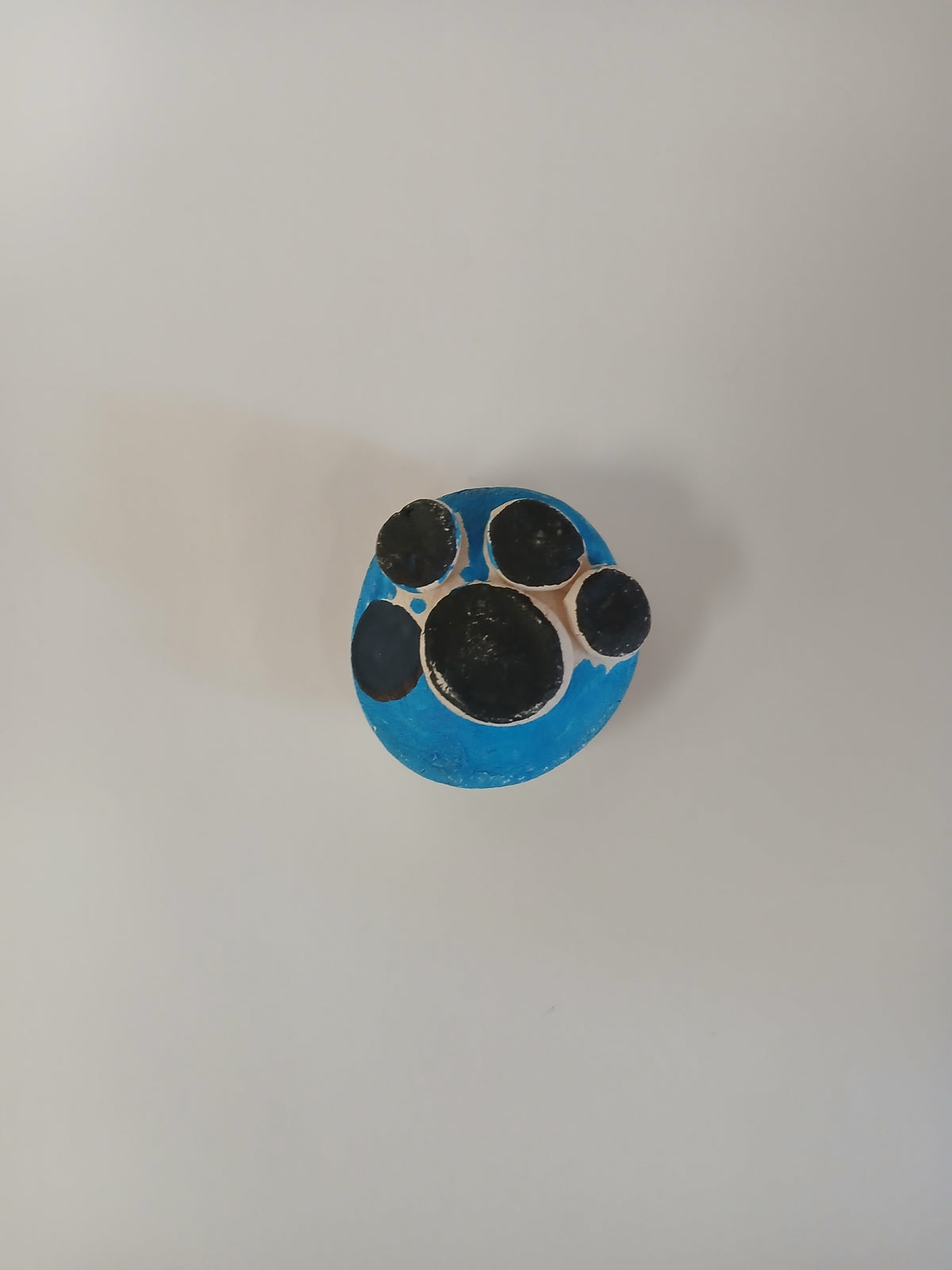 Pawprint Magnet: Circular Blue