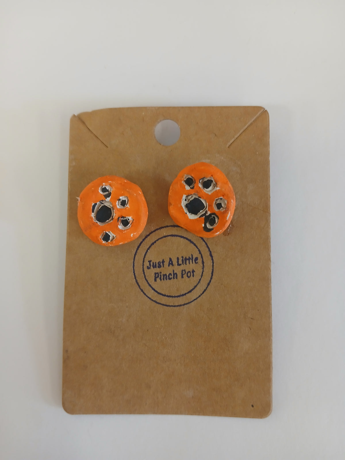Pawprint Earrings: Orange