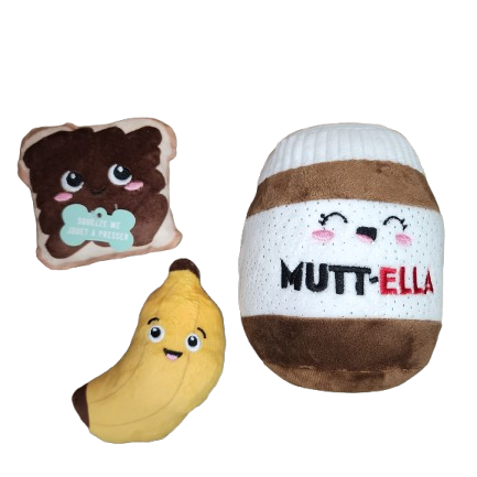 BARK Mutt-Ella 3 pc Toy Set