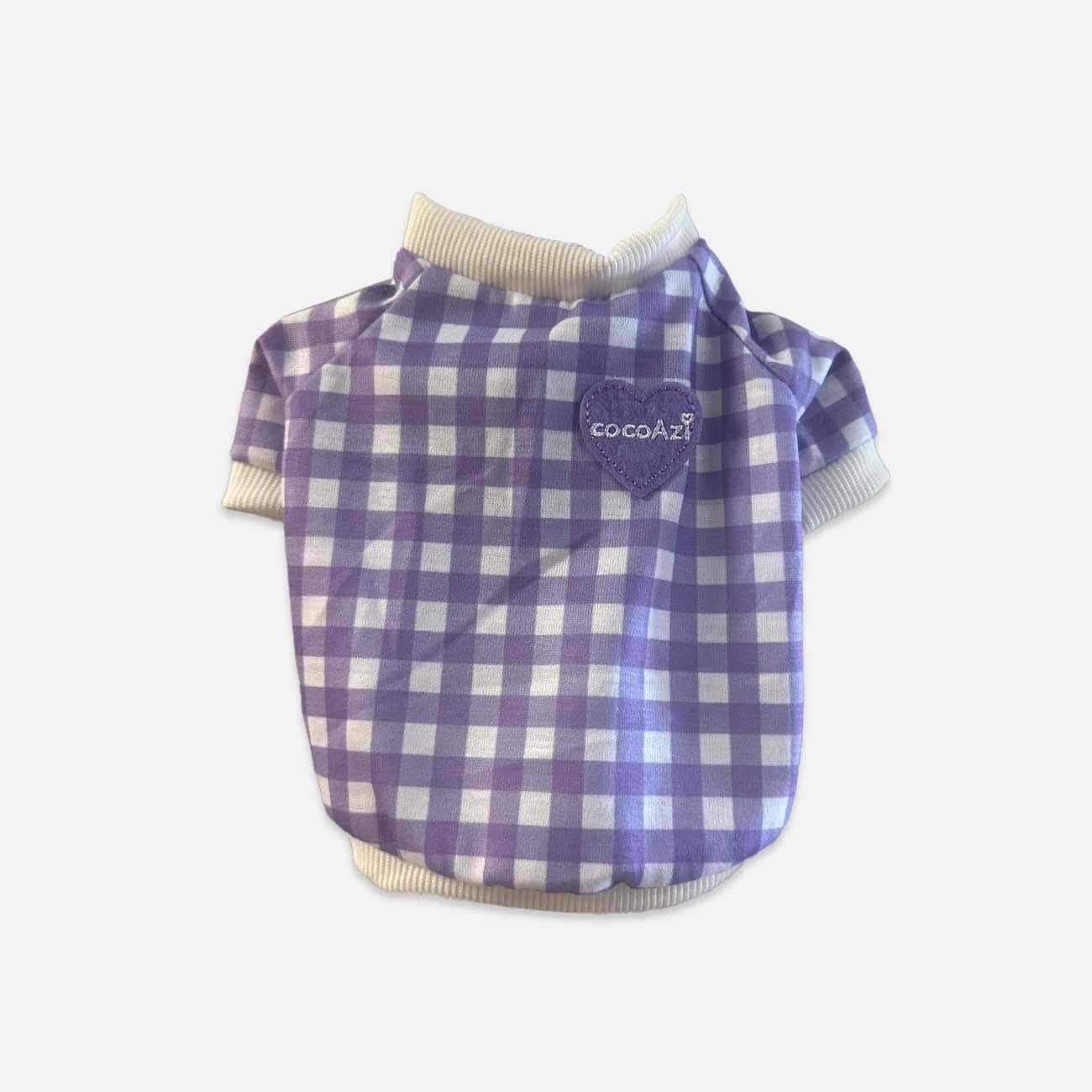 Charming Purple and White Pet Shirt