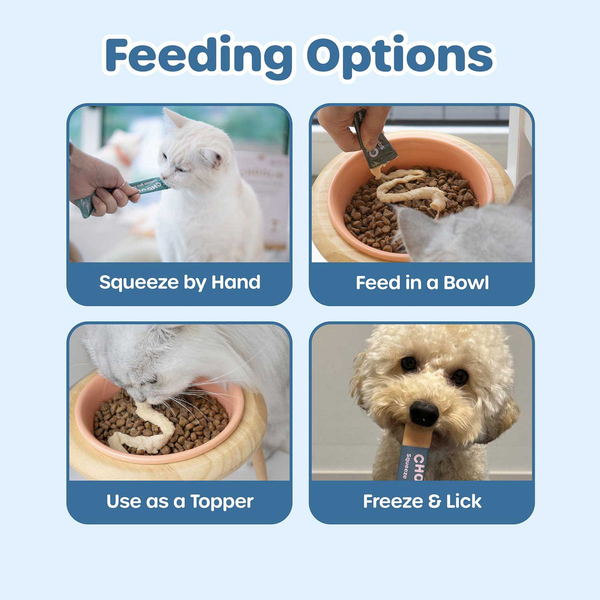 Choolip Vita Stick Eye Support Lickable Treats for Cats & Dogs
