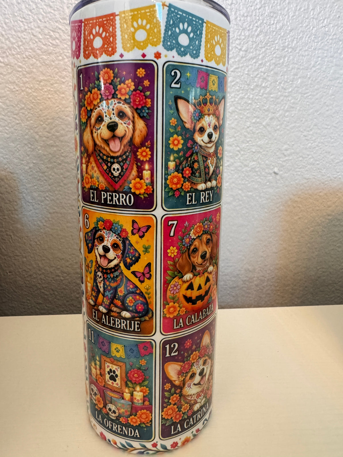 Colorful Cositas and Creations Tumbler, 3x3