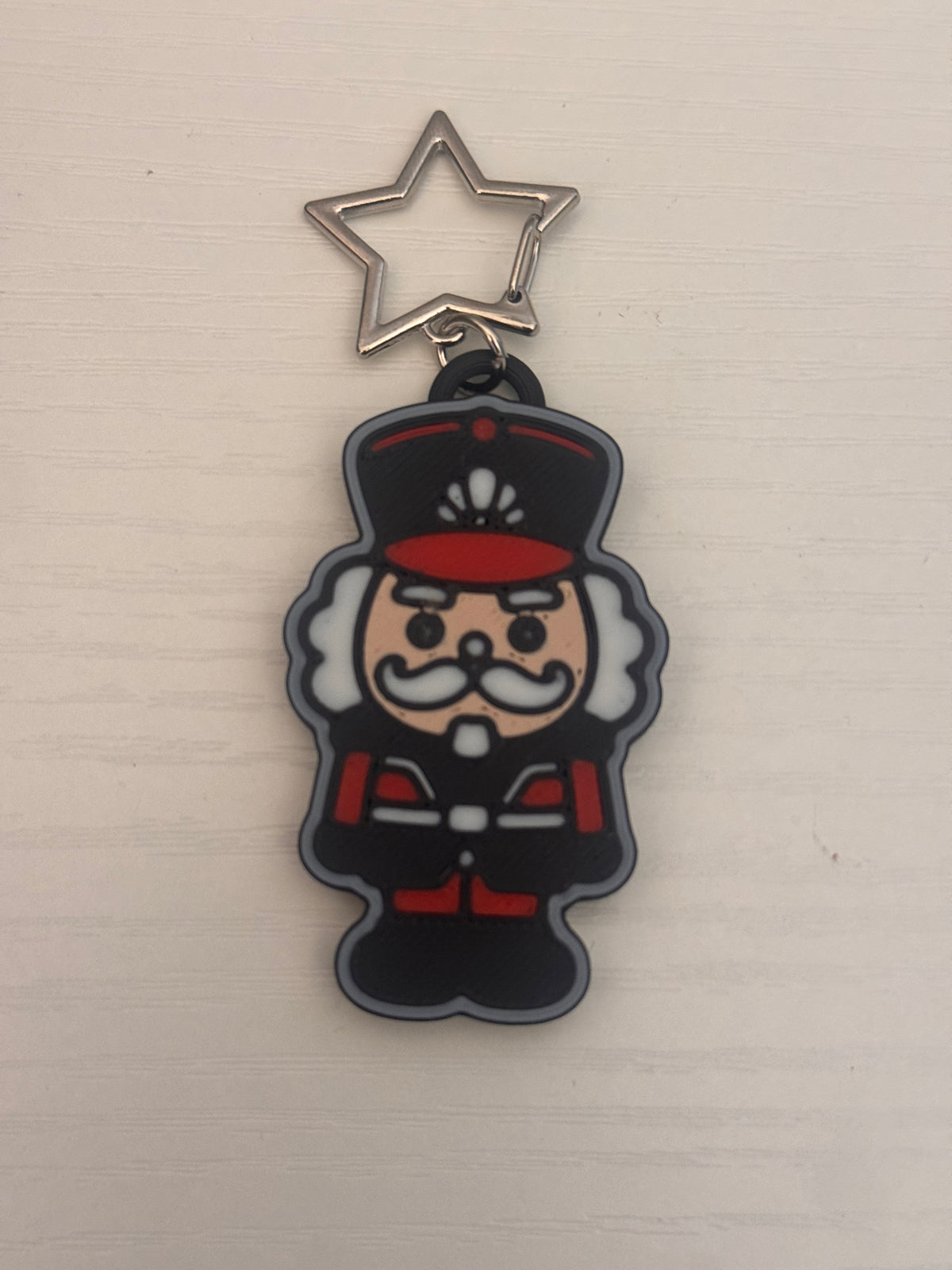 Red/white/black Cositas and Creations Collar Charm, 2.3 inches
