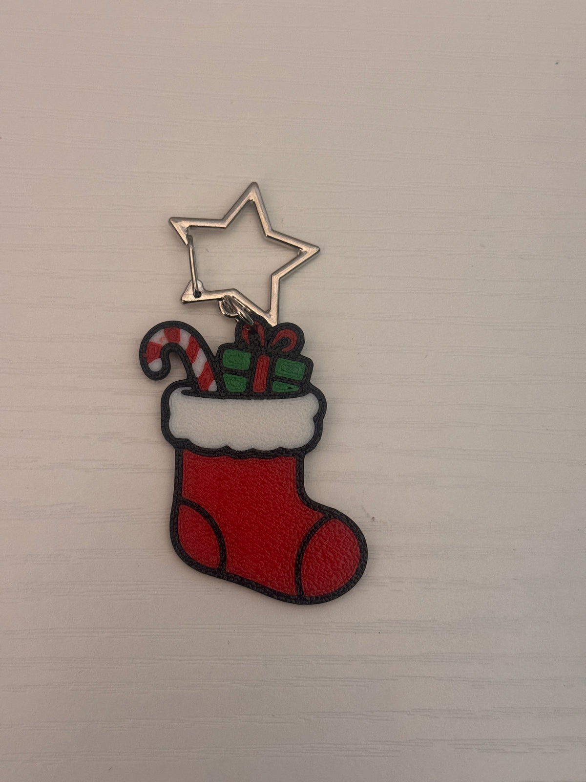 Red/White/Green Cositas and Creations Collar Charm, 1.6 inches