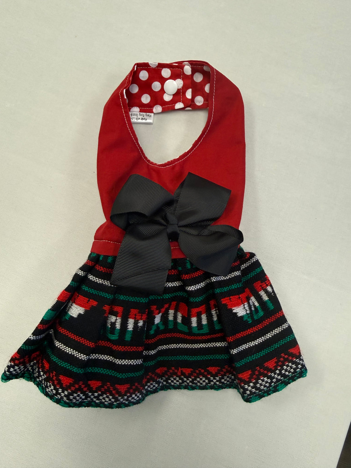 red top with black mexican Shirt Im4pawscreation Handmade Mexican inspired colorful traditional style, XS