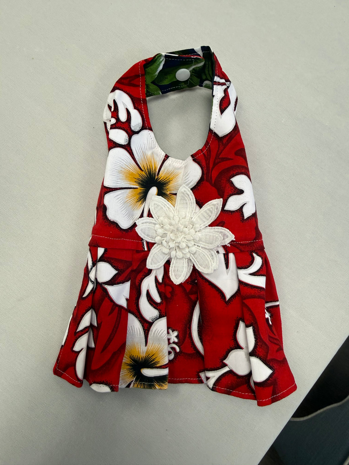 Hawaiian red print Im4pawscreation Handmade Hawaiian Dress, XS