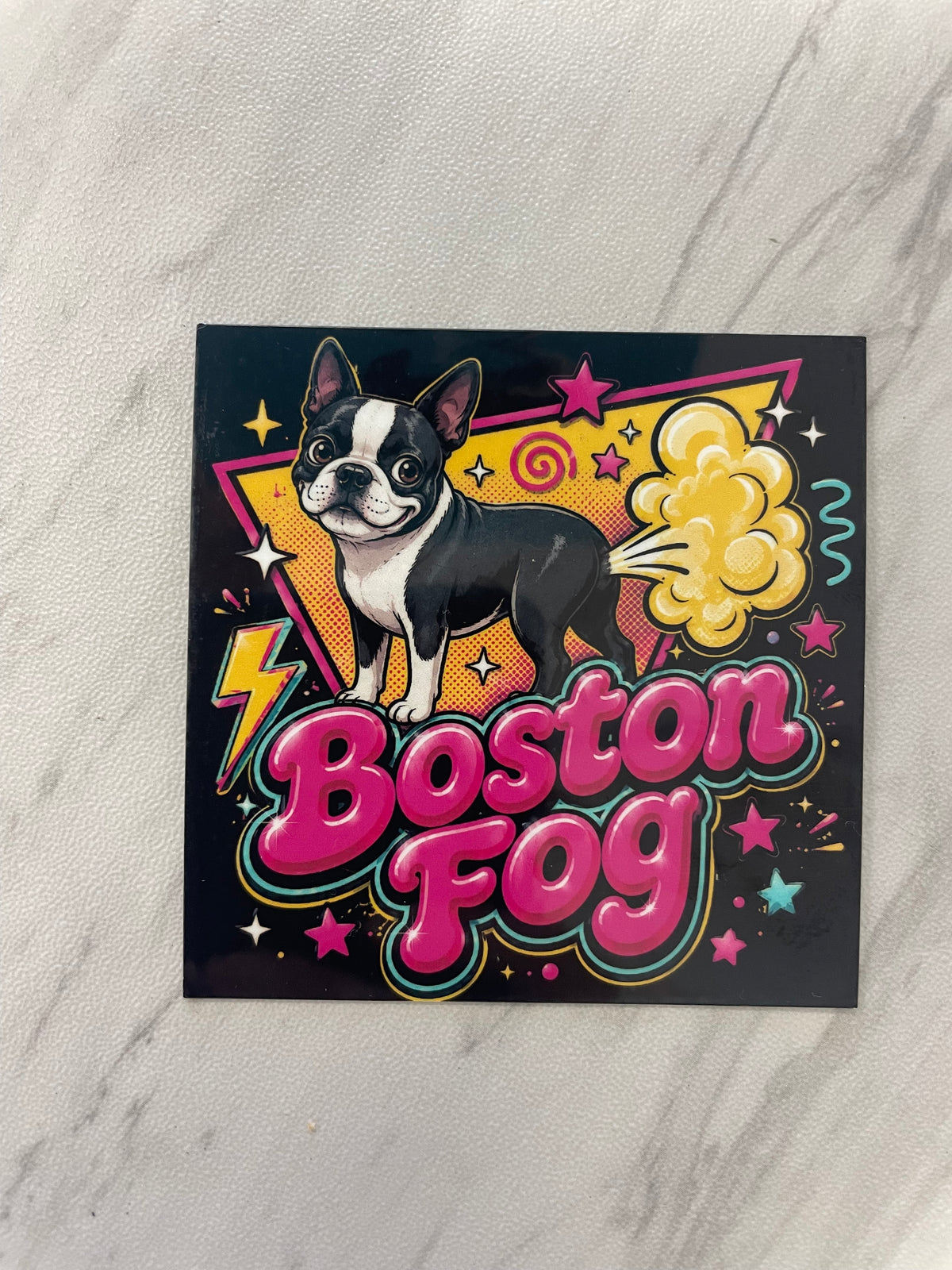 Boston terrier Sticker, Large