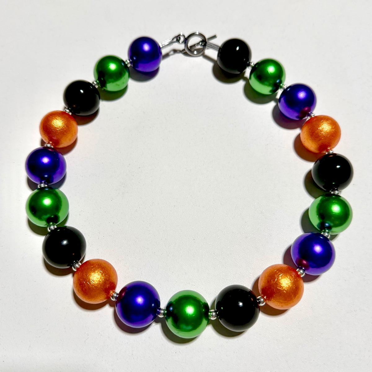 Mama Diors Beads Halloween Pet Necklace - Midnight Magic, 18”