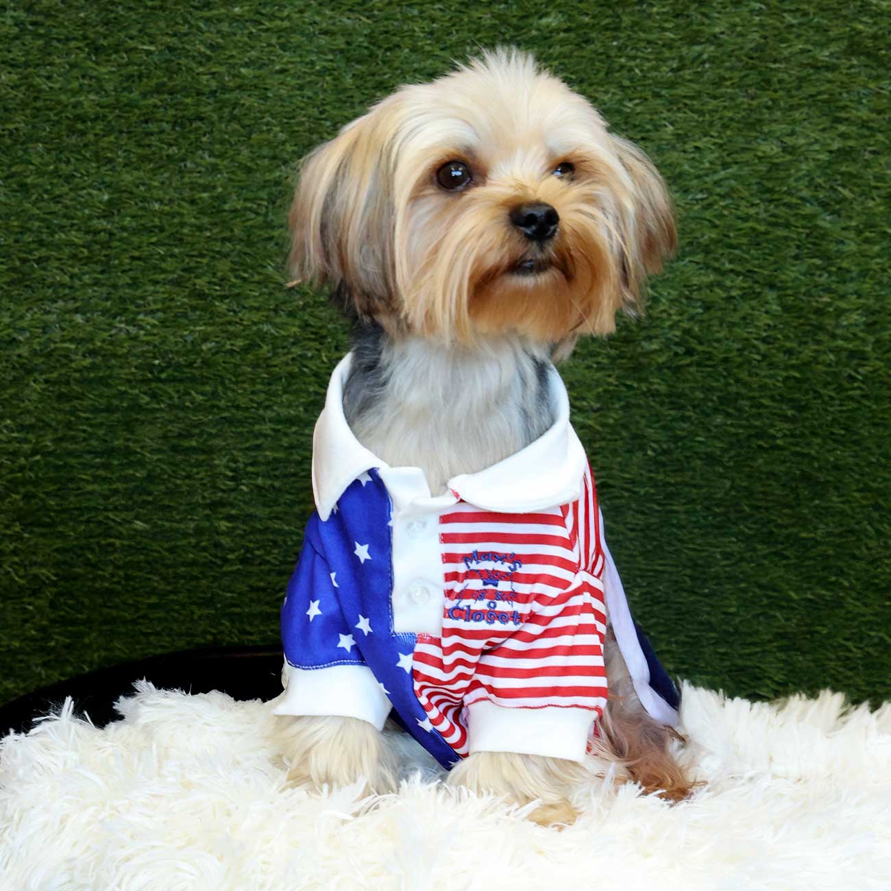 American Flag Pet Polo Shirt