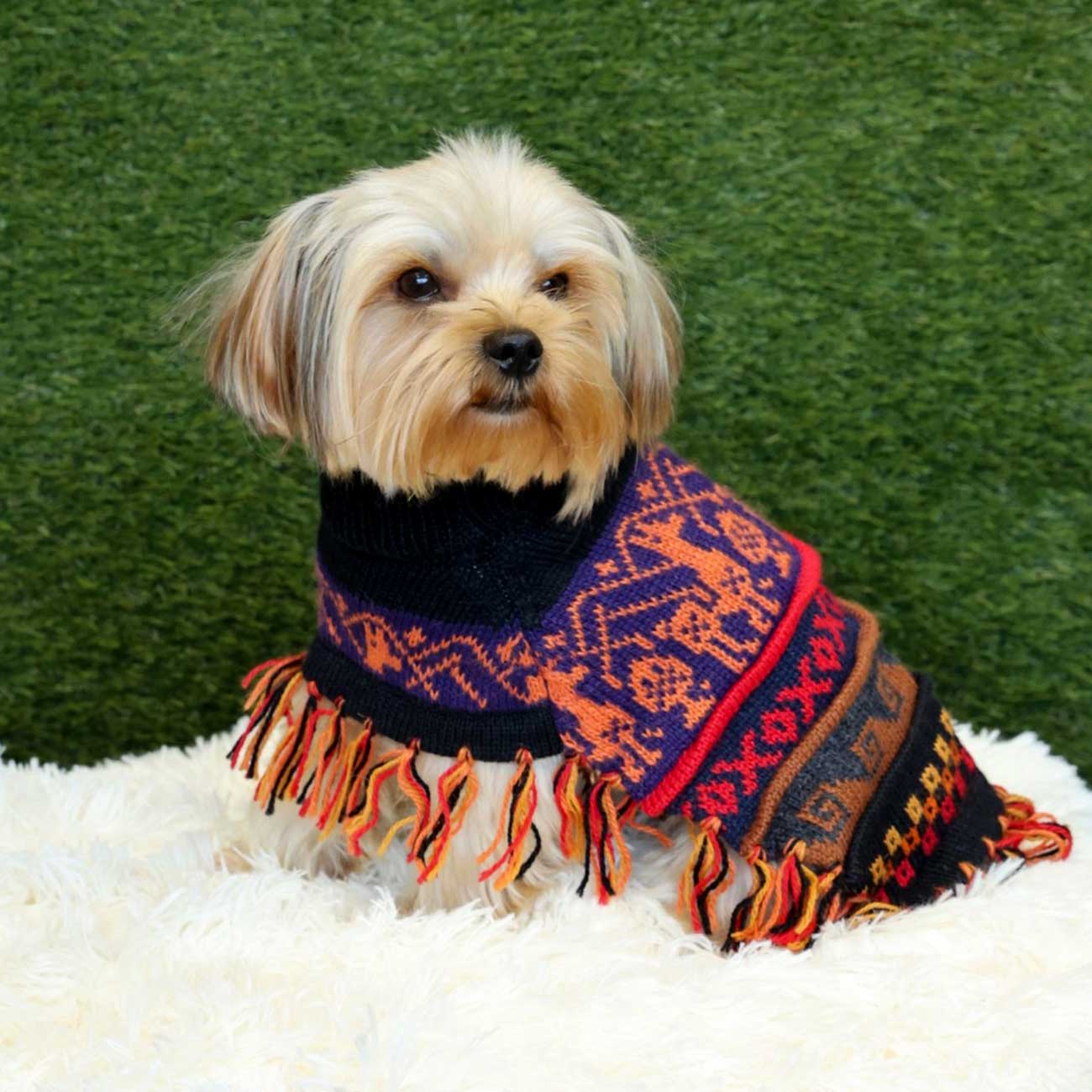 Alpaca Pet Poncho - Stylish and Cozy Apparel for Your Pet