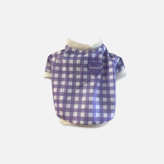 Charming Purple and White Pet Shirt