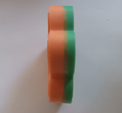Orange/Green KaziRokz LLC  Shampoo Conditioner soap bar, Medium