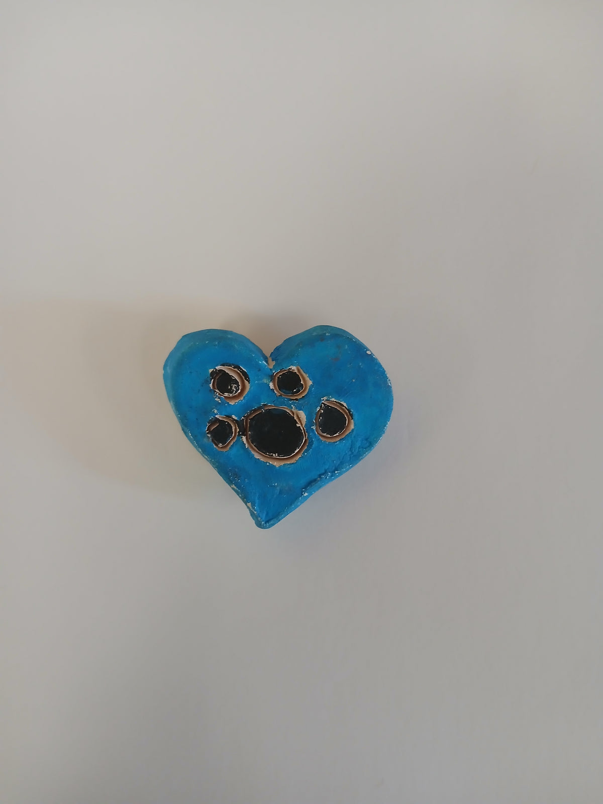 Pawprint Magnet: Heart Light Blue