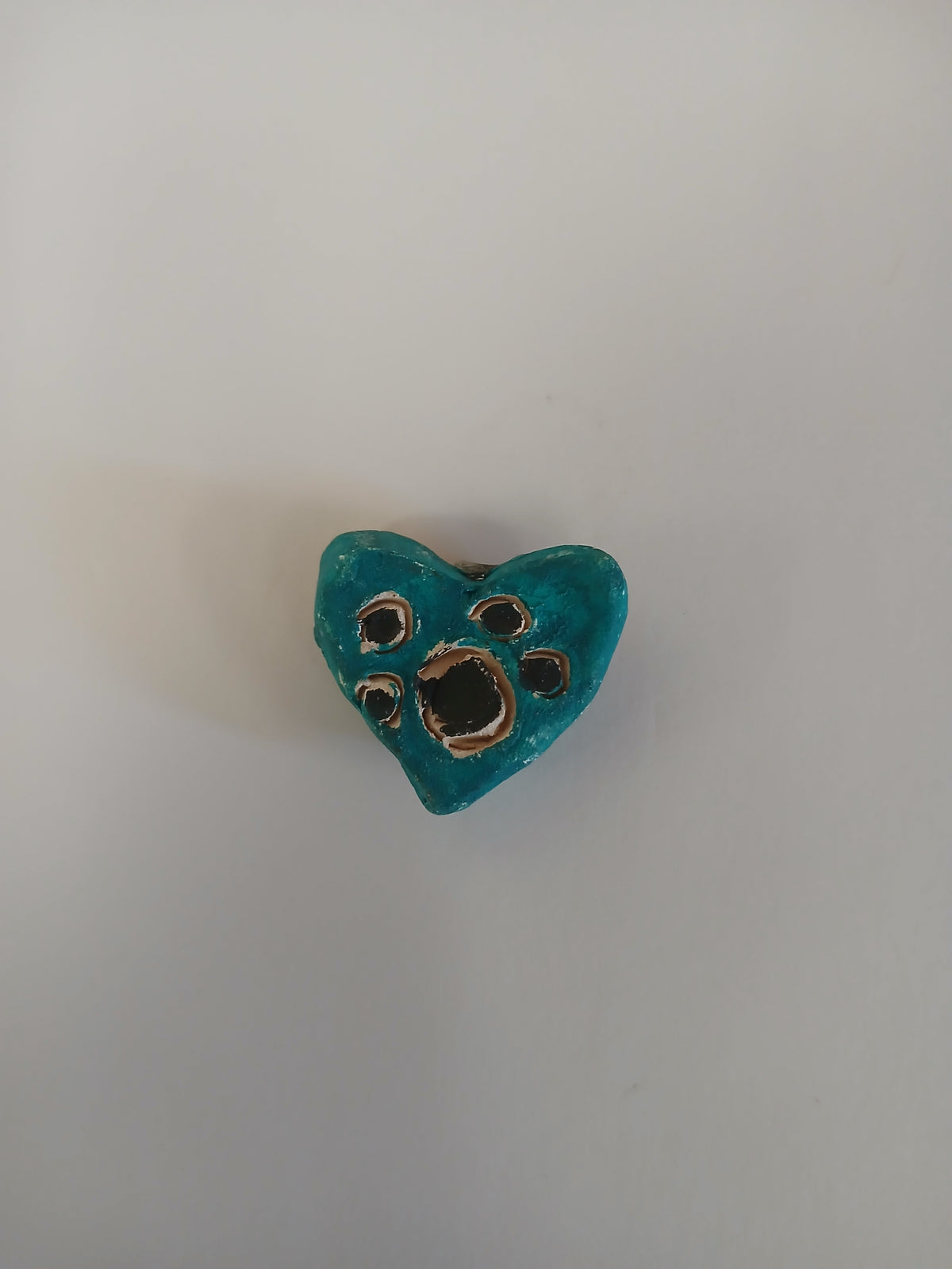 Pawprint Magnet: Heart Teal