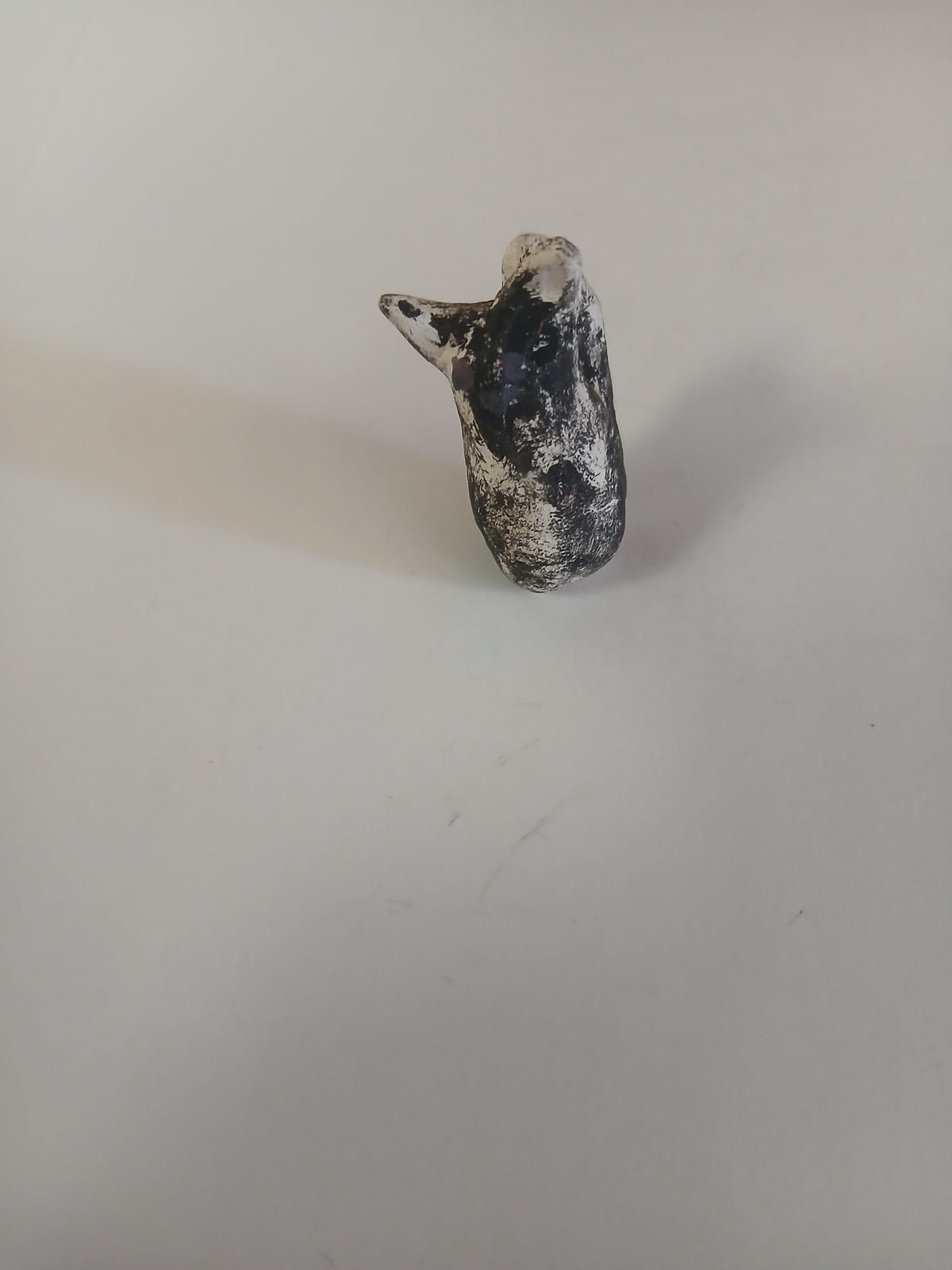 Mini Cat Figurine: Black and White