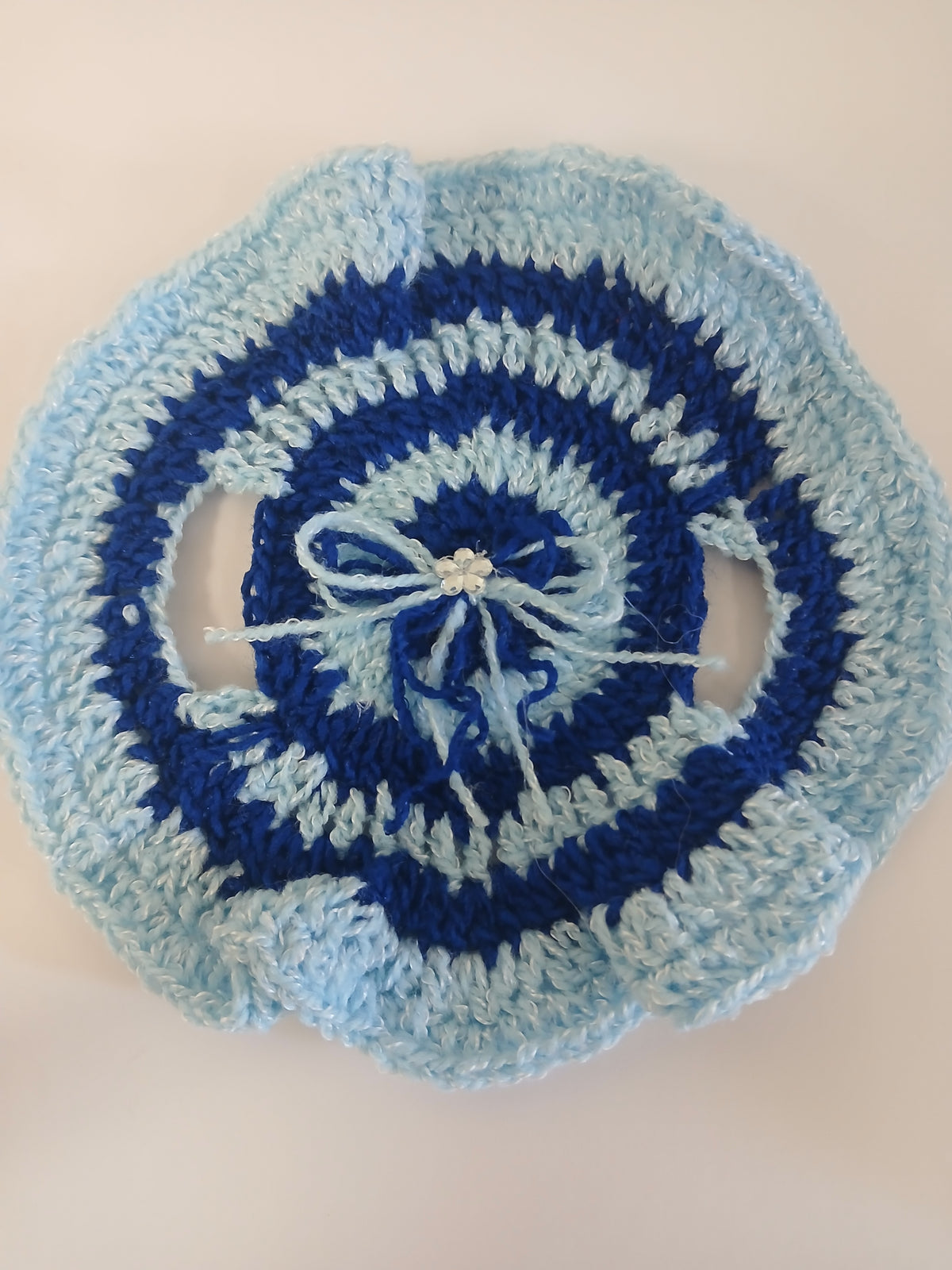 Pet Hat: Light Blue With Light Blue Bow Medium