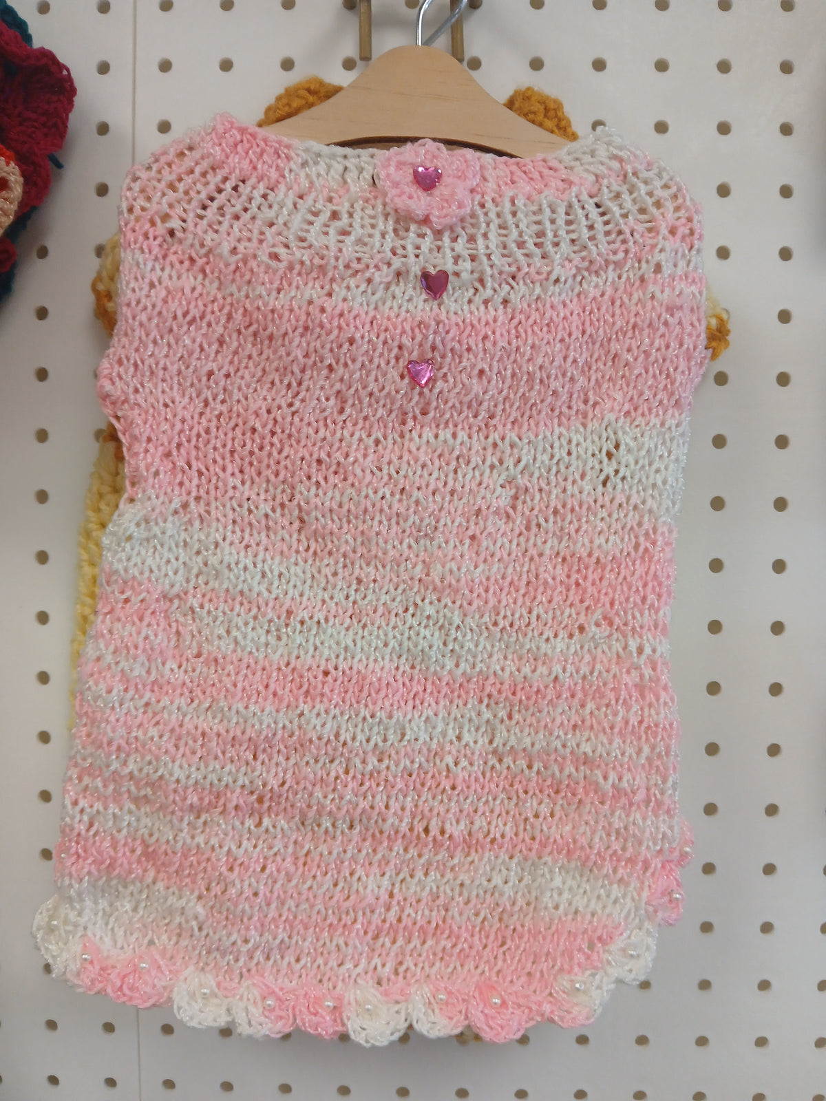 Dog Crochet Dress: Pink Medium