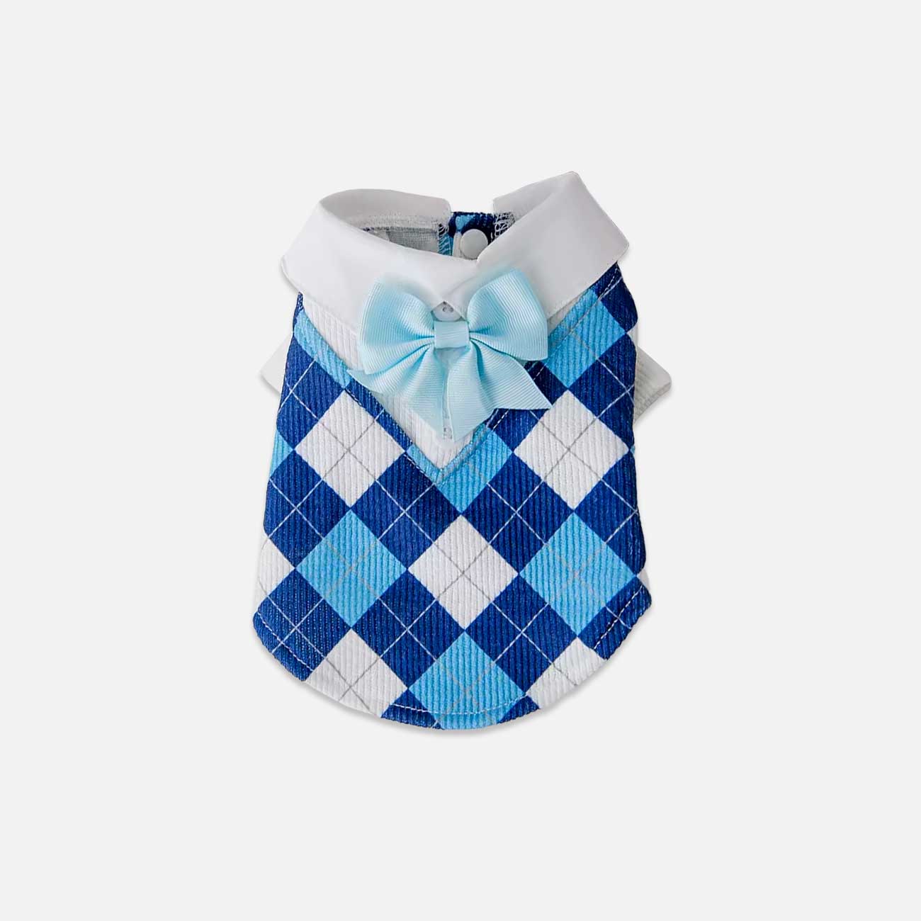 Cool Blue Plaid Summer Pet Shirt