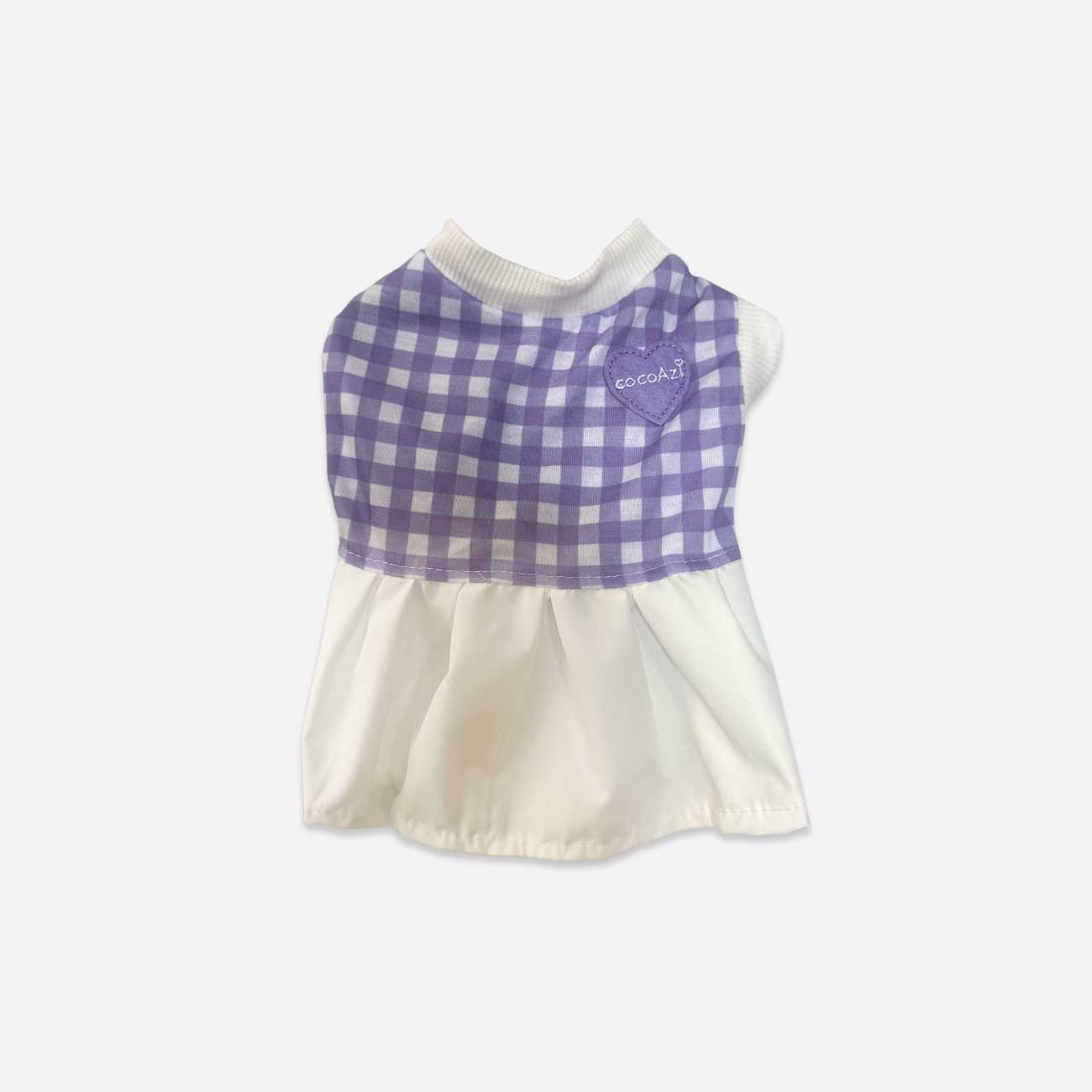 Stylish Purple and White Dress for Pets