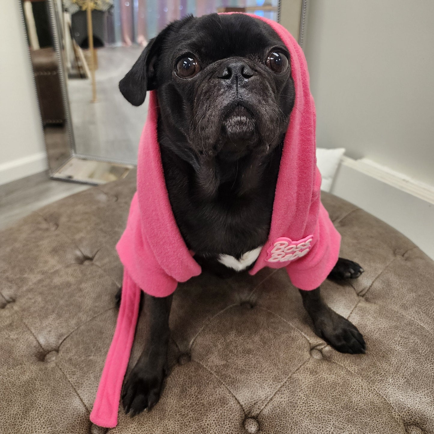 Boss Babe Dog Bathrobe