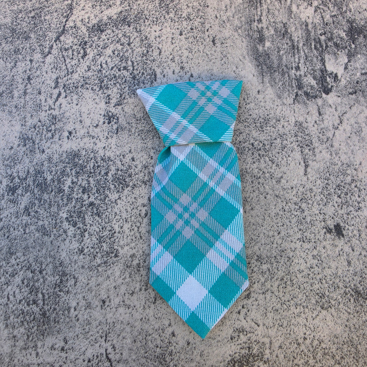 Snap Tie Blue Plaid Small