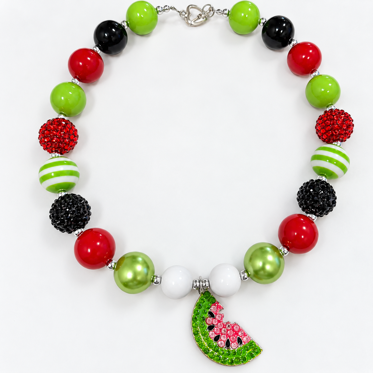 Mama Diors Beads Pet Necklace - Watermelon Sugar, 17”