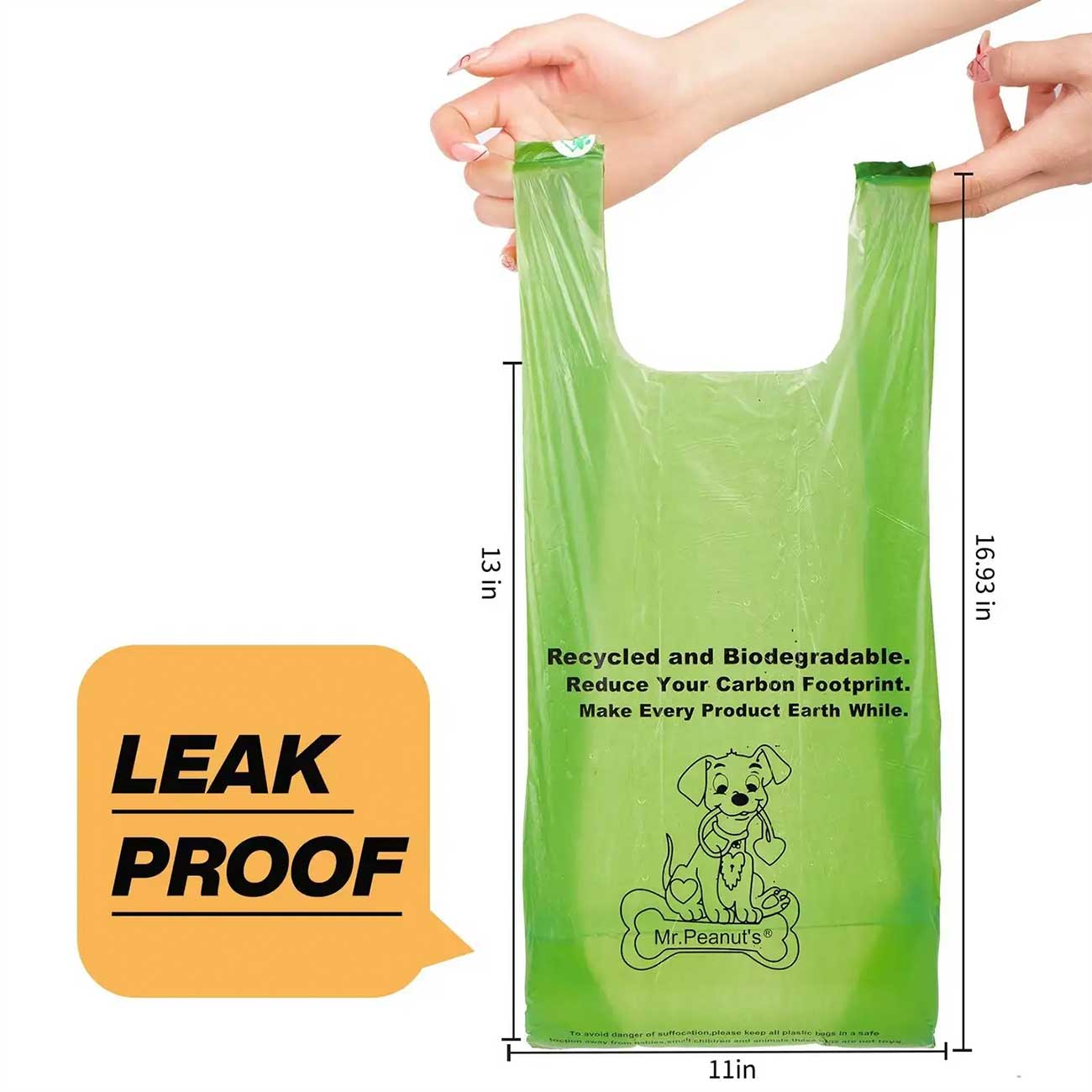 Eco-Friendly Mr. Peanut's Biodegradable Pet Waste Bags