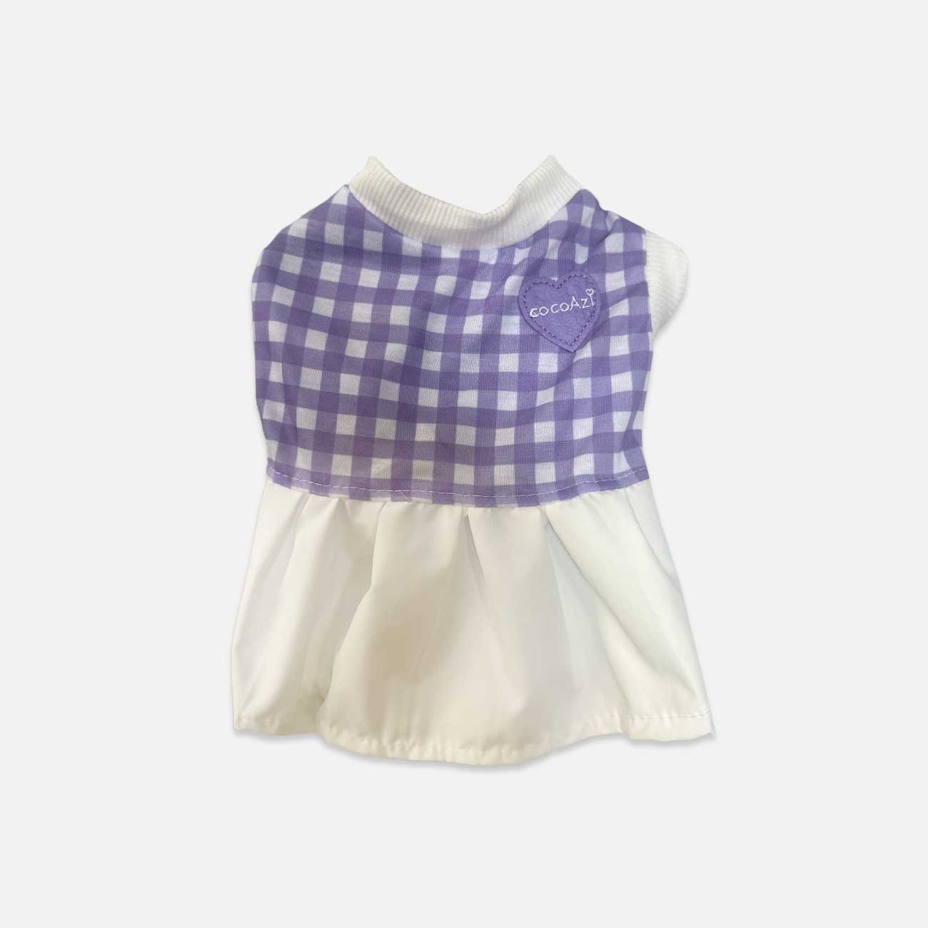 Stylish Purple and White Dress for Pets