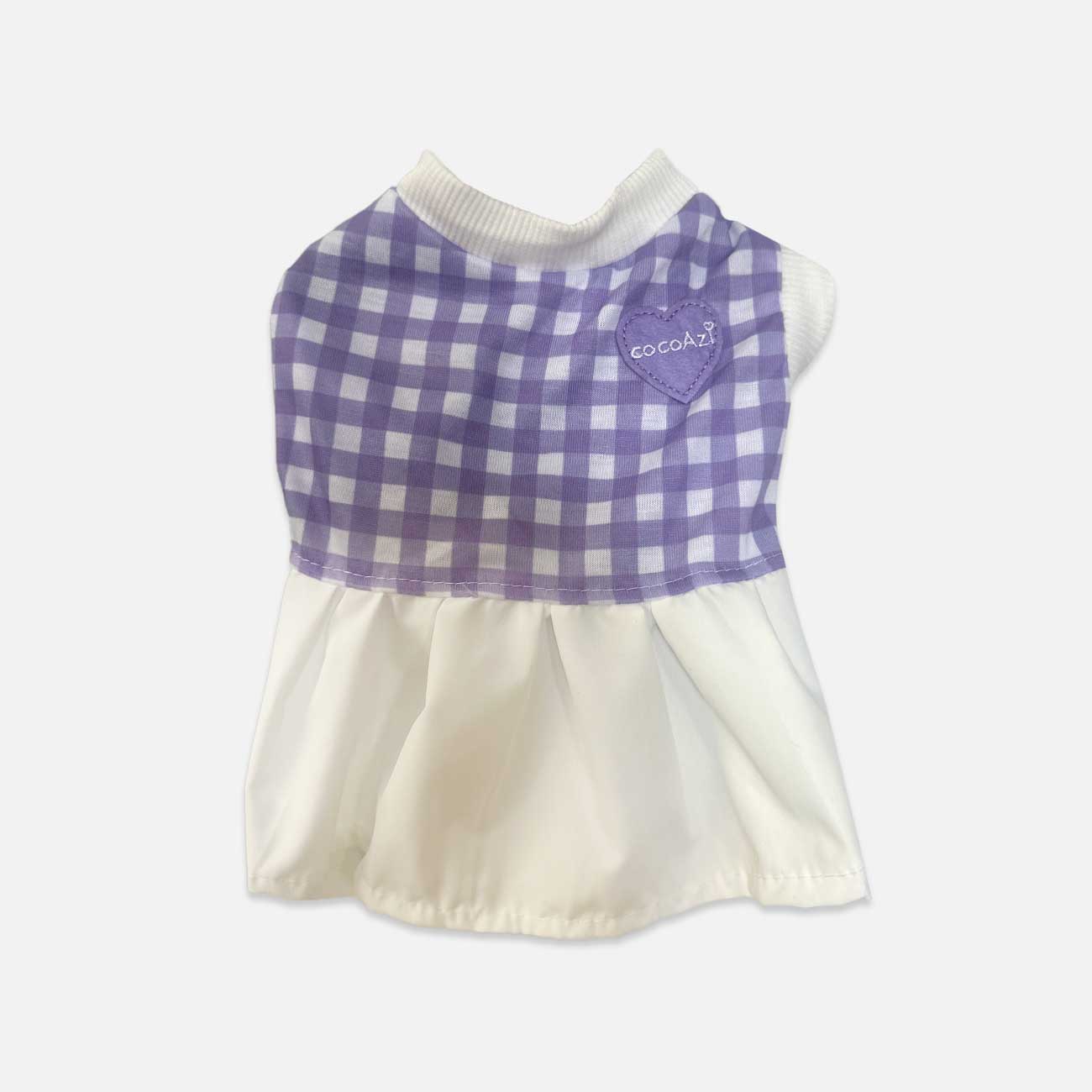 Stylish Purple and White Dress for Pets