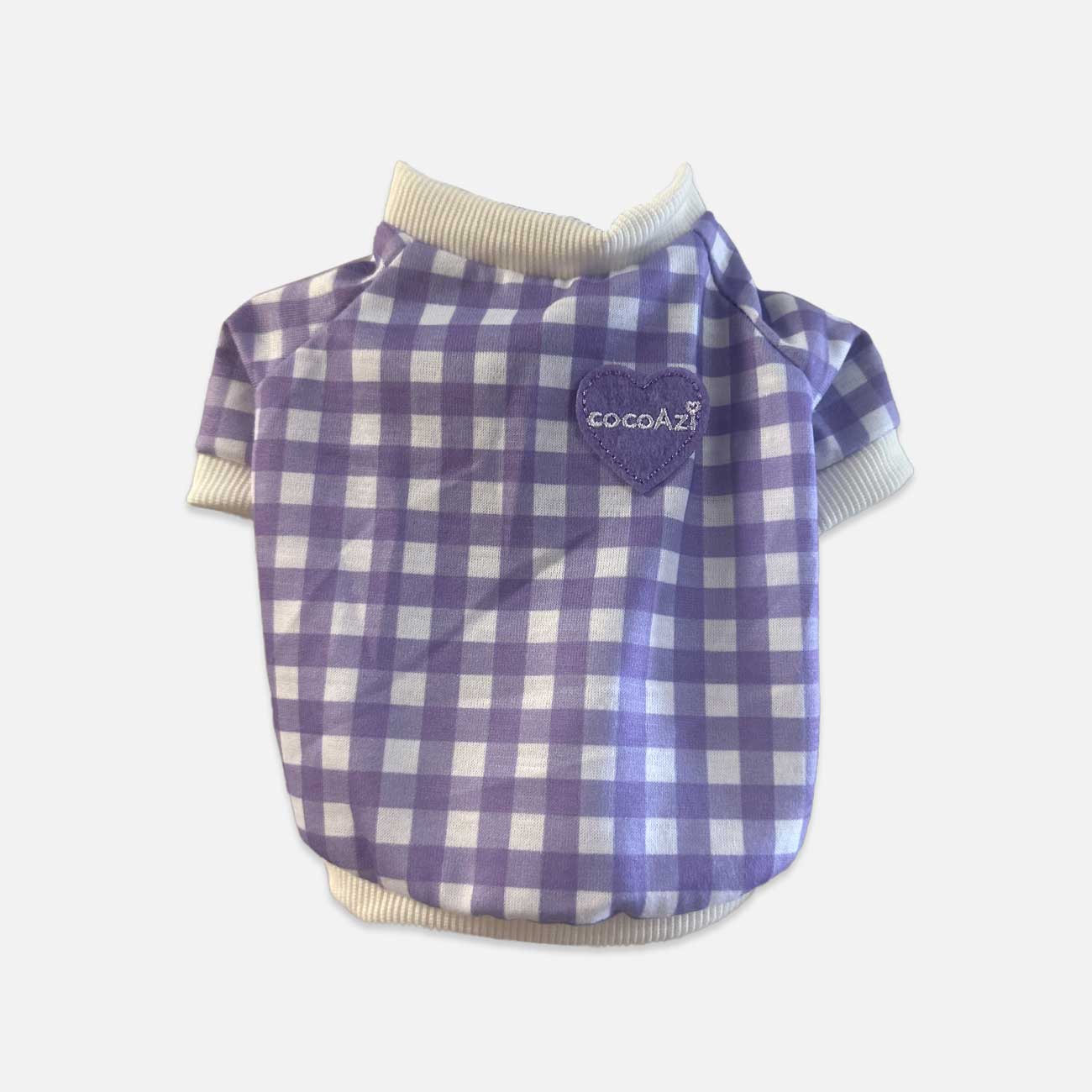 Charming Purple and White Pet Shirt