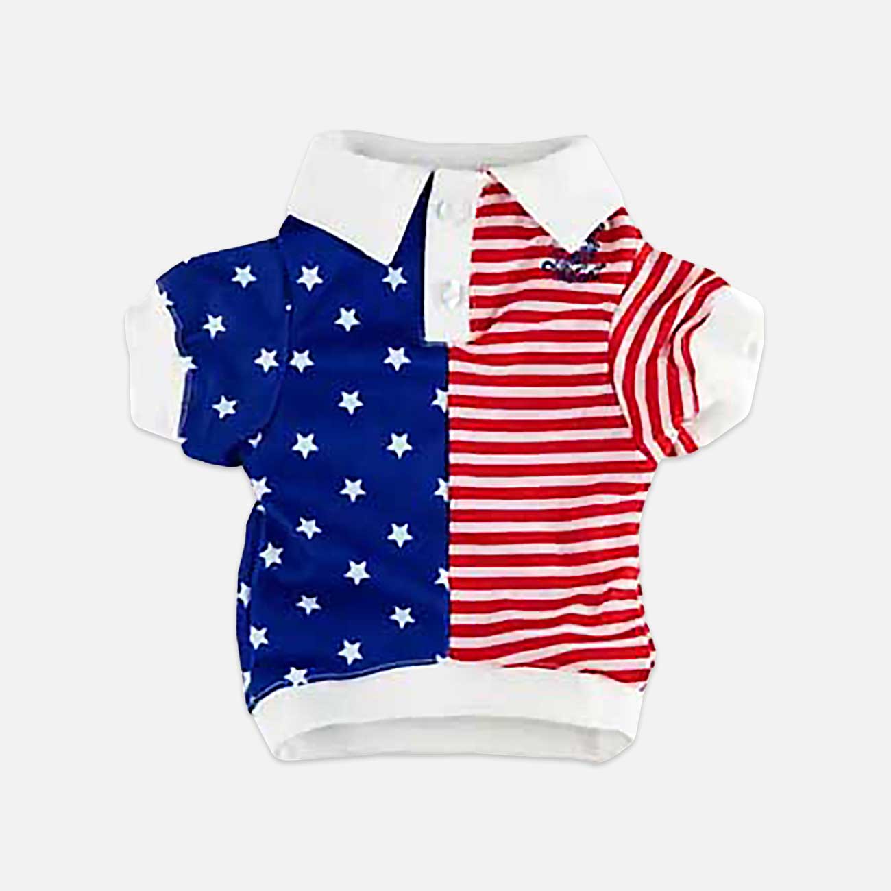 American Flag Pet Polo Shirt