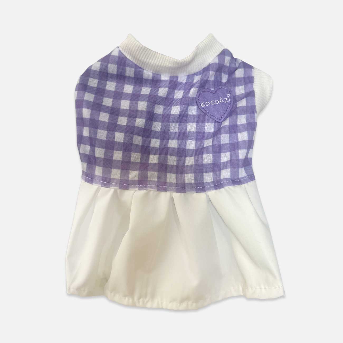 Stylish Purple and White Dress for Pets