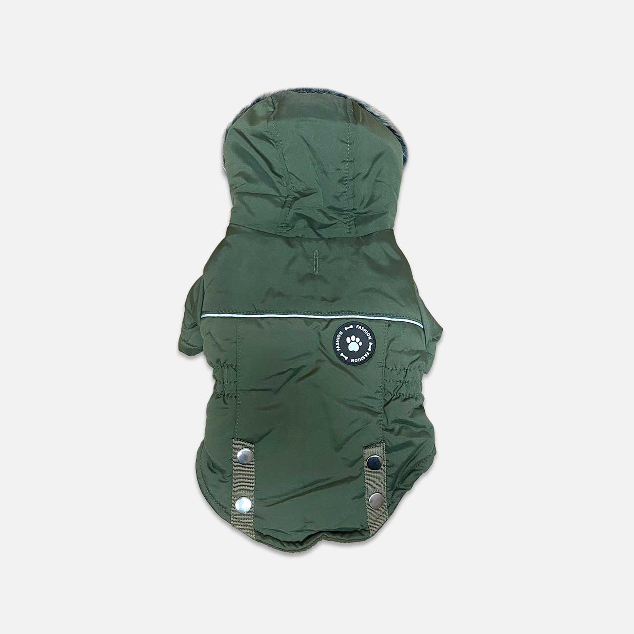 Cozy Army Green Raincoat Hoodie for Pets