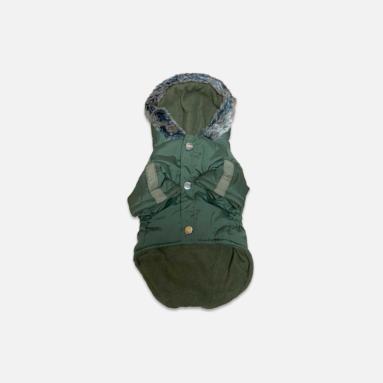 Cozy Army Green Raincoat Hoodie for Pets