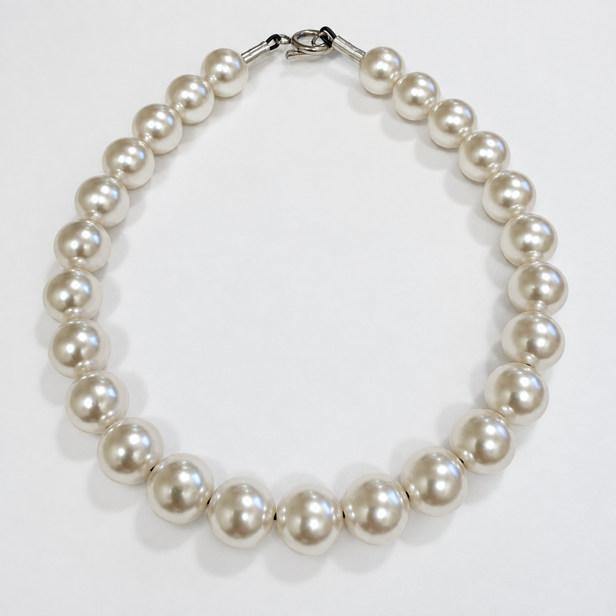 Mama Diors Beads Pet Necklace - Pearl Elegance, 13”