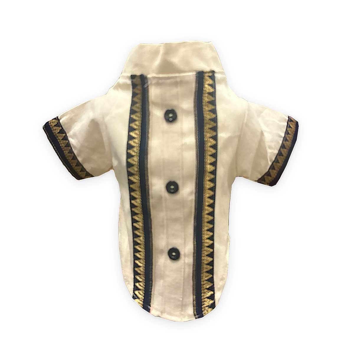Beige / Blue Yaquesita Mex Pet Shop  Pet shirt, 6 (M)