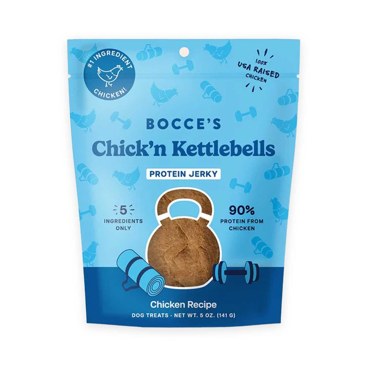 Chick'n Kettlebells Protein Jerky Cuts – 5 oz Dog Treats