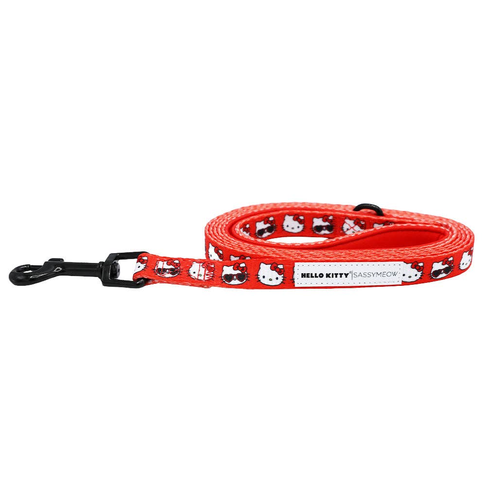 Cat Leash Hello Kitty Red Classic rolled up