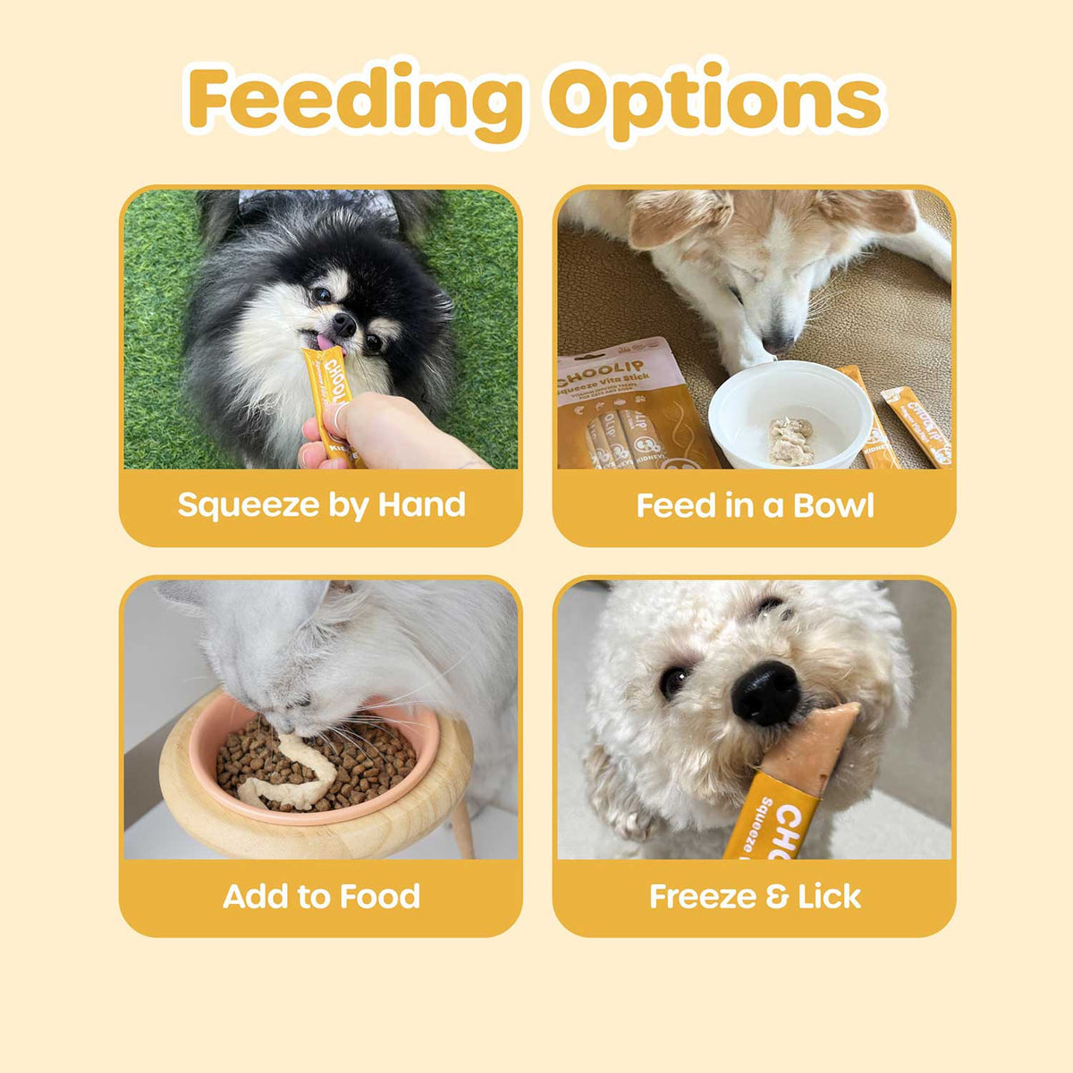 Choolip Vita Stick Kidney Support Lickable Treats for Cats & Dogs