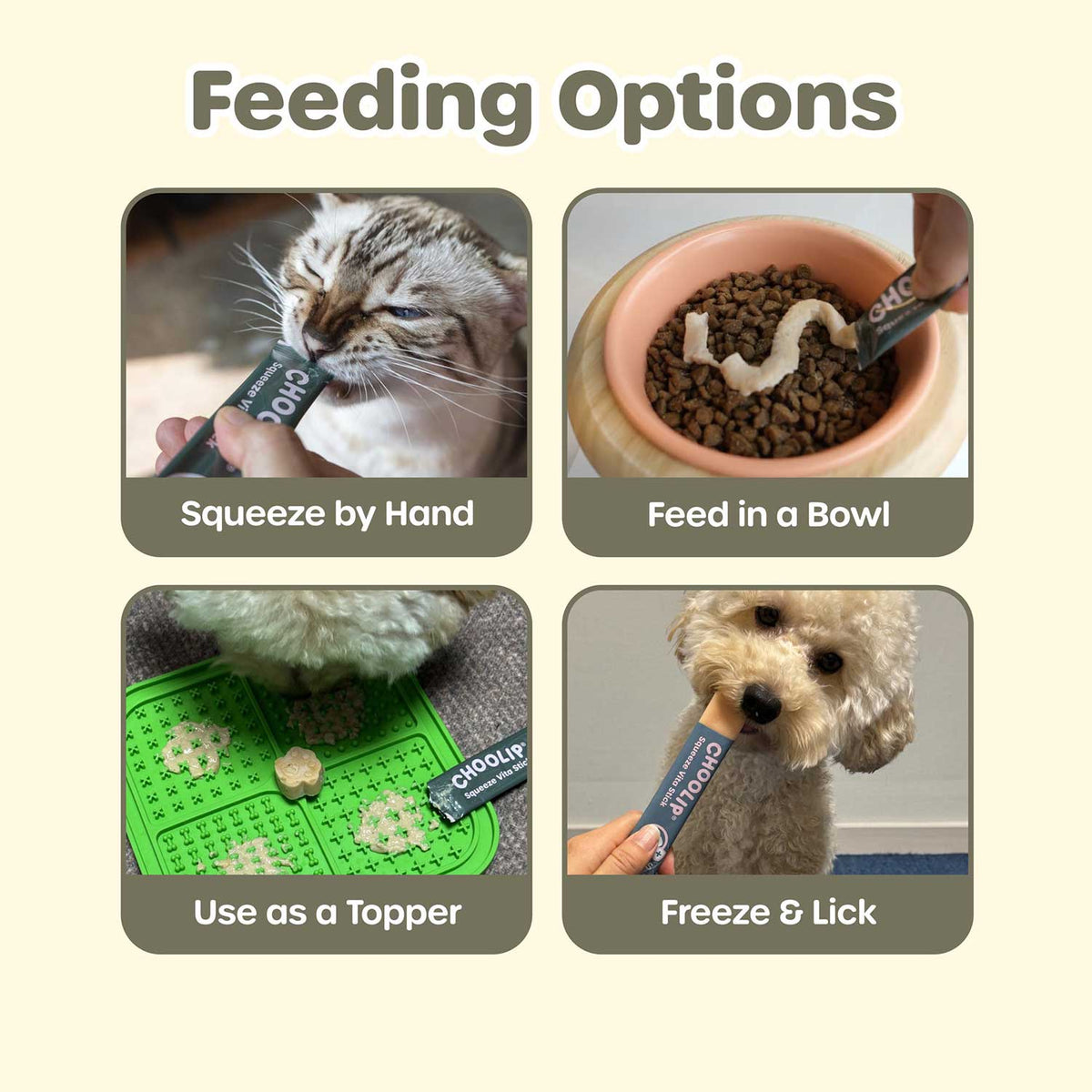 Choolip Vita Stick Liver Support Lickable Treats for Cats & Dogs