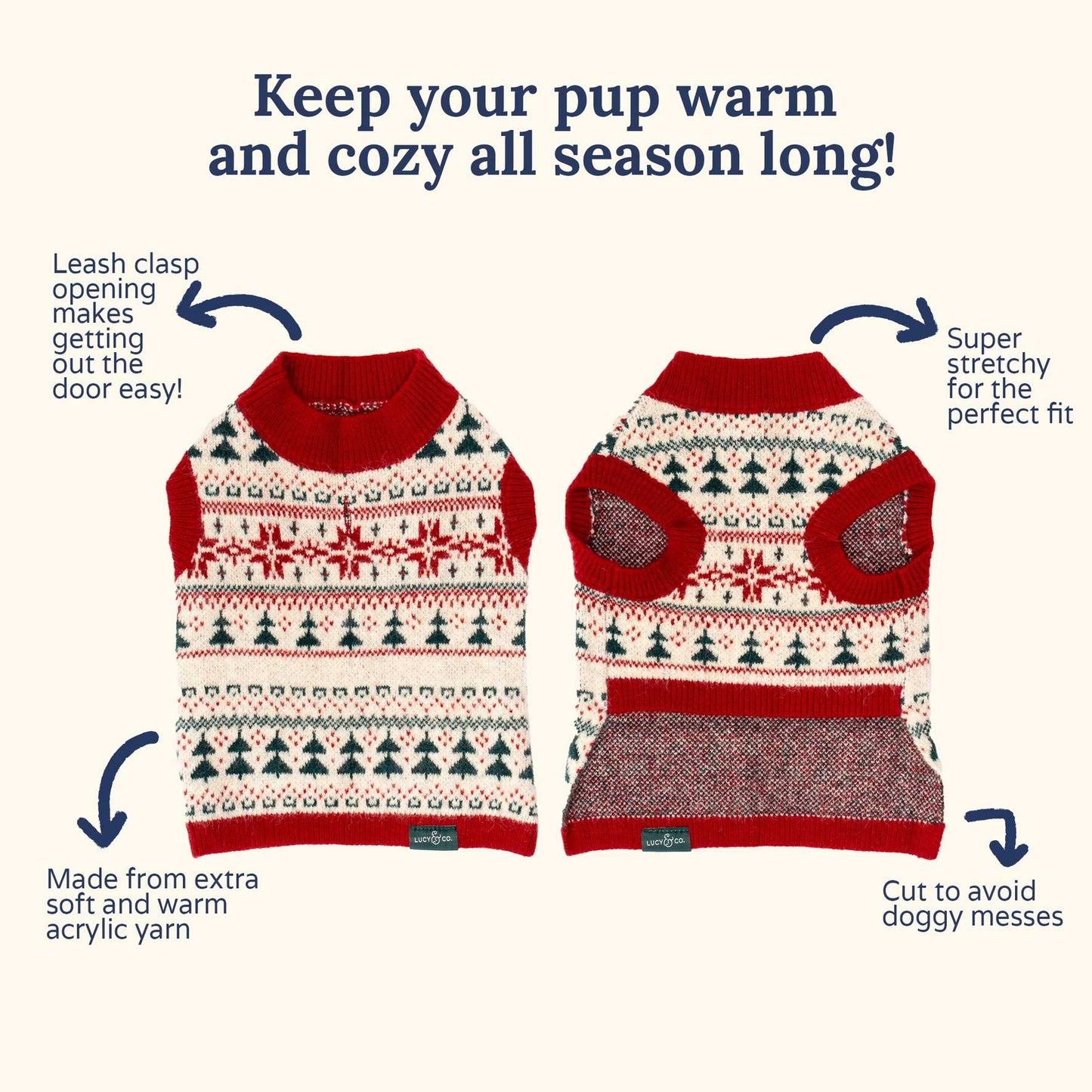 Christmas Tree Holiday Dog Sweater - Festive & Cozy Pet Apparel