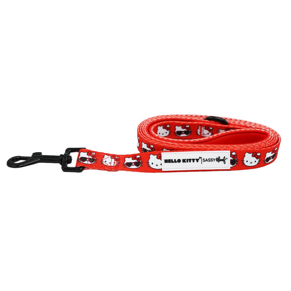 Dog Leash Hello Kitty Red Classic rolled