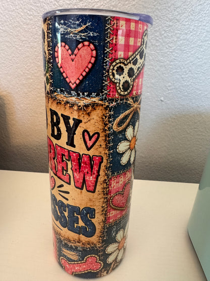 Blue and Pink Cositas and Creations Tumbler, 20 ounces