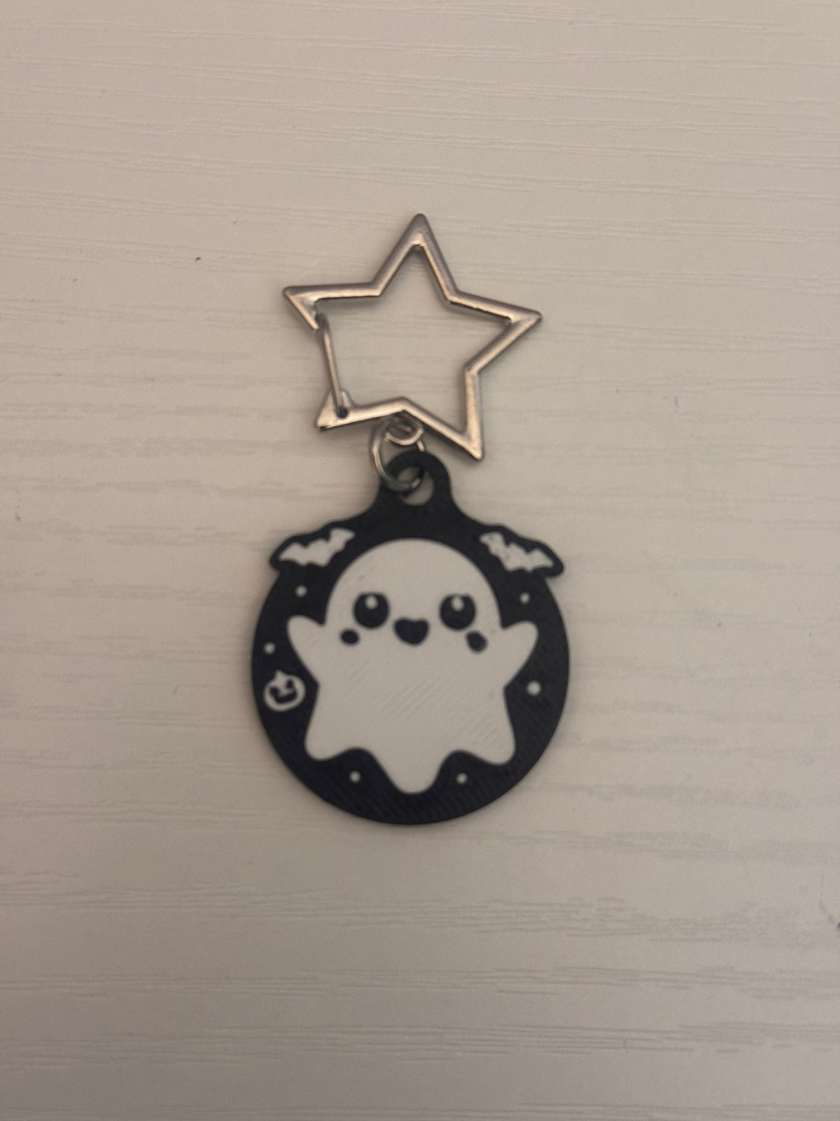 Black/White Cositas and Creations Collar Charm, 1.5 inches