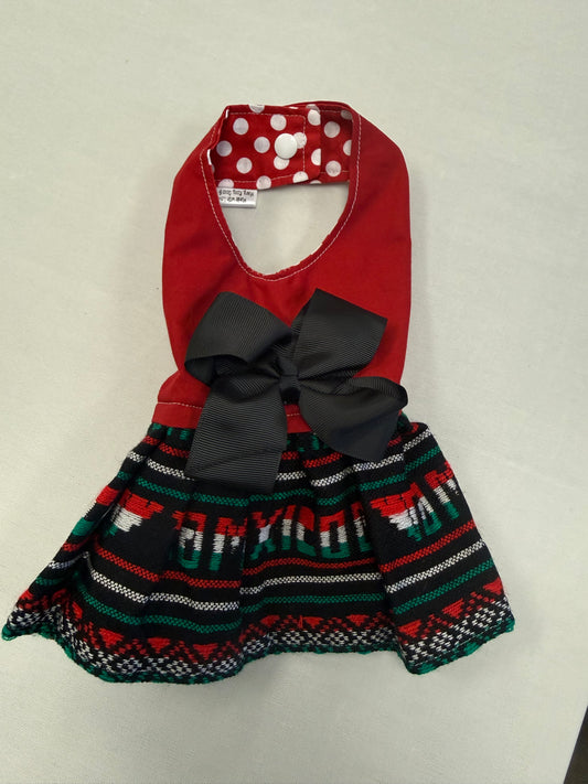 red top with black mexican Shirt Im4pawscreation Handmade Mexican inspired colorful traditional style, XS