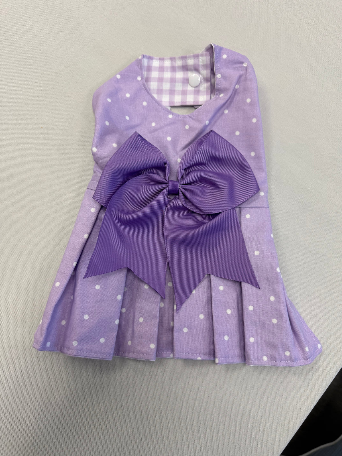 purple Im4pawscreation Handmade Purple Polka Dot Dress, Small