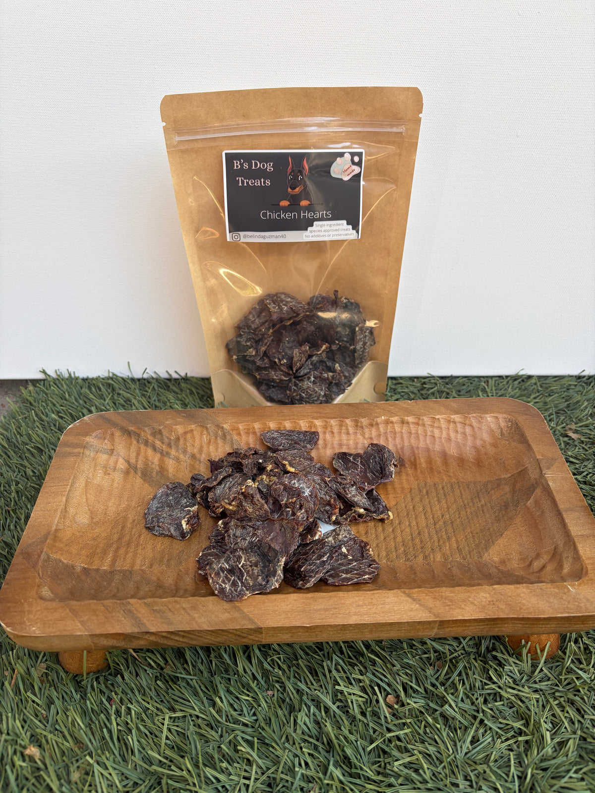 B’s dog treats  Chicken hearts