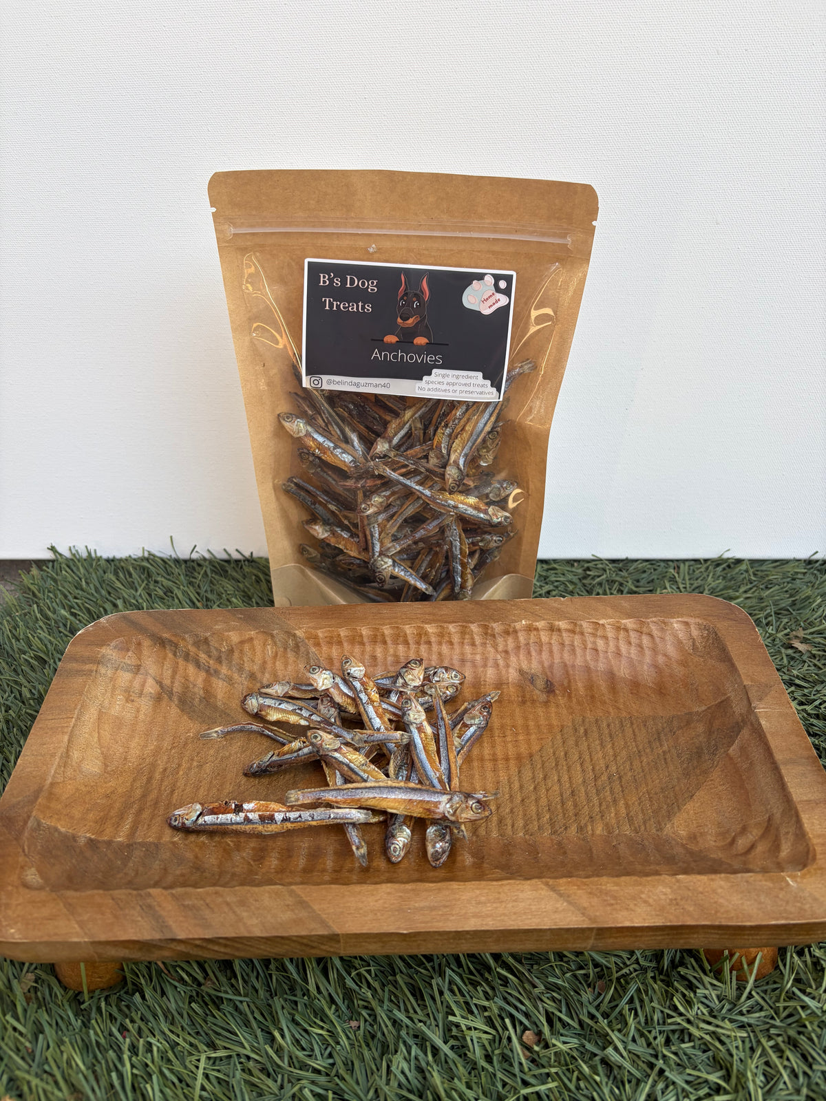 B’s dog treats  Anchovies