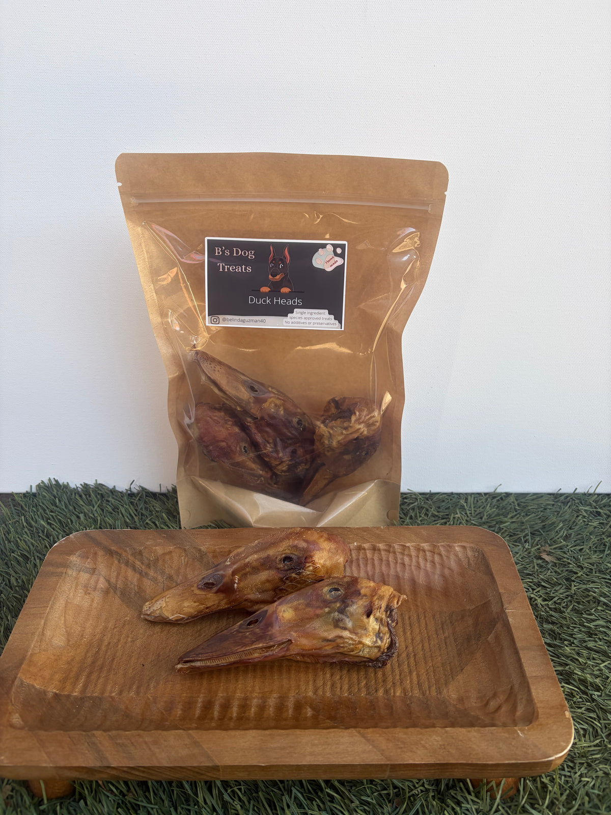 B’s dog treats  Duck heads